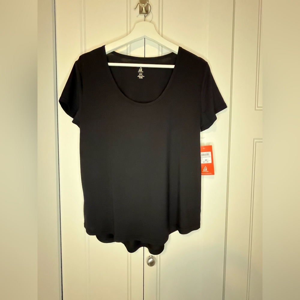 Ripzone Black Scoop Neck Short Sleeve Tee - Everyday Comfort